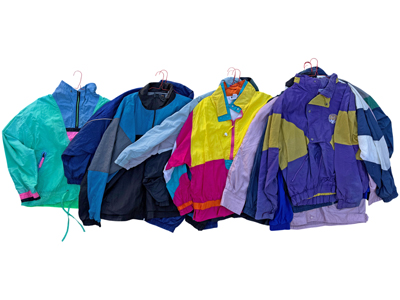 80s 90s Shell Jackets Props, Prop Hire