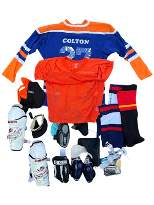 Ice Hockey Vests, Chinguards, Elbow Knee Pads and Accessories Props, Prop Hire