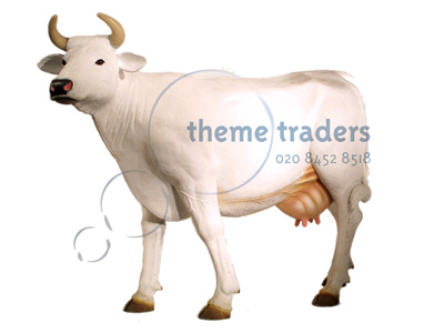 White Cow Statues Props, Prop Hire