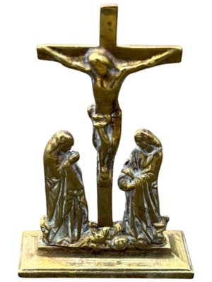 Brass Crucifix with Figures Props, Prop Hire