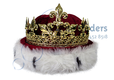 Fur Trim Crown Props, Prop Hire