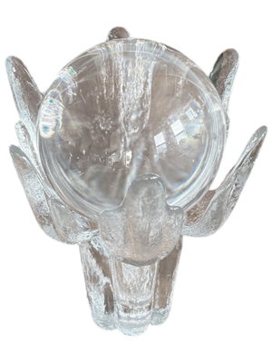 Wondrous Crystal Ball in Exquisite Cut Glass Holder Props, Prop Hire