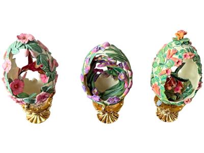 Franklin Mint Collectable Ornate Egg Ornaments Props, Prop Hire