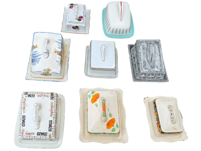 Vintage Cheese Crockery China Dishes Props, Prop Hire