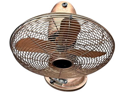 Retro Copper Bullet Desk Fan Props, Prop Hire