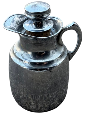 Vintage Silver Insulated Coffee Hotel Municipal Percolator Flask Props, Prop Hire