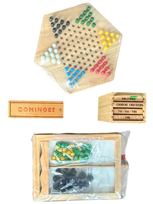 Retro Wooden Games Props, Prop Hire