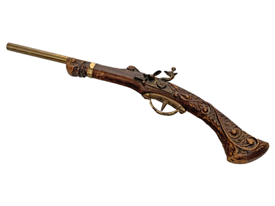 Carved Handle Pistol Props, Prop Hire