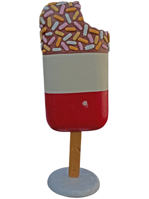 1.8 Metre Fab Ice Cream Lolly With Bite Out Props, Prop Hire