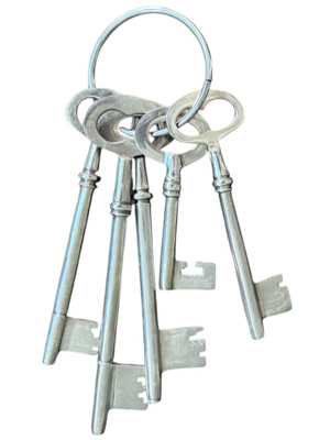 Extra Large Bunch of Silver Keys Props, Prop Hire