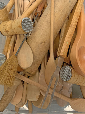 Kitchen Utensils Wood Props, Prop Hire