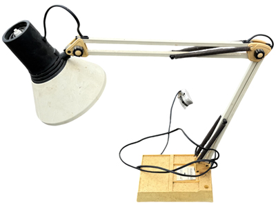 Retro Lival Plastic Anglepoise Lamp Architects Props, Prop Hire