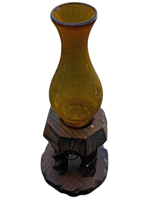 Carved Wooden Victorian Side Candle Lamp Props, Prop Hire