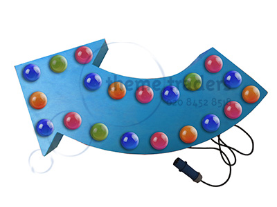 Light up Arrow Sign Props, Prop Hire