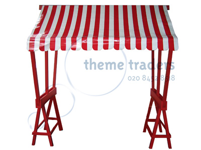 Red Market Trestle Stalls Props, Prop Hire