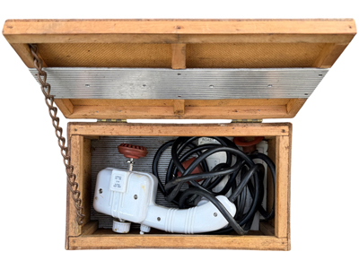 Retro Pifco Massager in Original Wood Box Props, Prop Hire