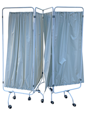 Hospital Retro Medical Cubicle Screen 4 Part Props, Prop Hire
