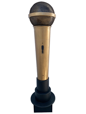 Giant Gold Microphone Props, Prop Hire