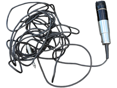 Silver Black Professional Condenser Microphone Props, Prop Hire