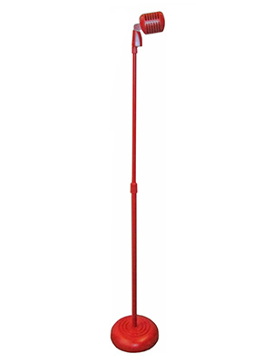 Red Vintage Microphones Props, Prop Hire
