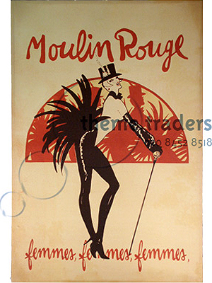 Moulin Rouge Handpainted Panels Props, Prop Hire