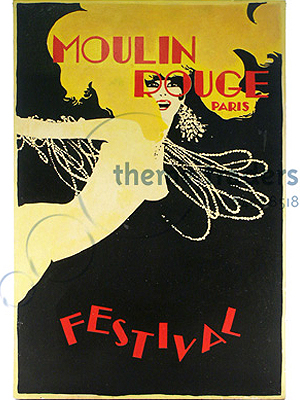 Moulin Rouge Handpainted Panels Props, Prop Hire