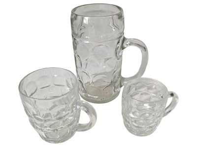 Dimple Beer Mugs Props, Prop Hire