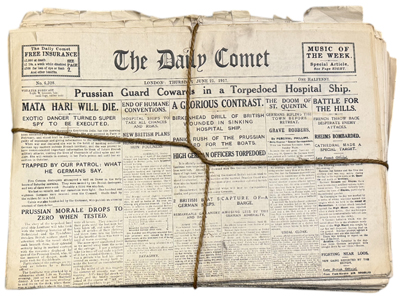 Ancient Newspaper Newsvendor Bundles Props, Prop Hire
