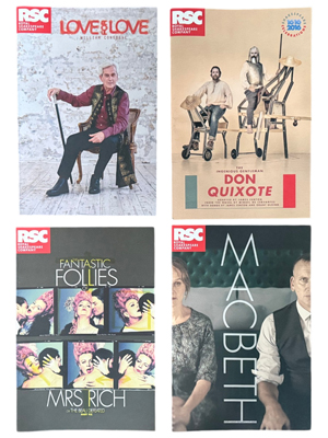 RSC Royal Shakespeare Programmes Magazines Props, Prop Hire
