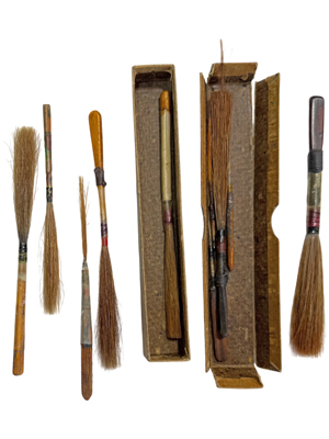Indian Asian Small Fine Hair Arts Crafts Brushes Props, Prop Hire