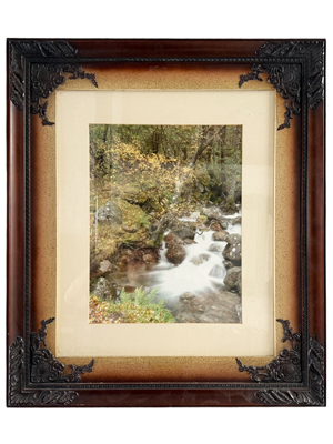 Finely Framed Vintage Waterfall Scene Painting Print Props, Prop Hire