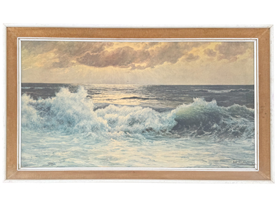Large Seascape Painting Wall Art Props, Prop Hire