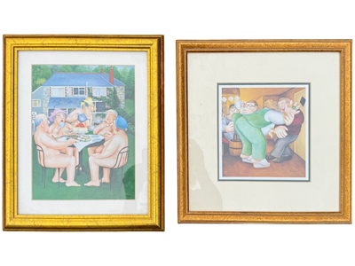 Beryl Cook Cartoon Framed Glazed Prints Props, Prop Hire