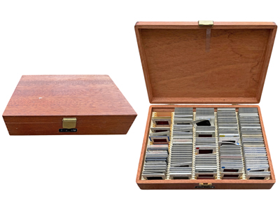 Wooden Box of 35mm Slides Props, Prop Hire