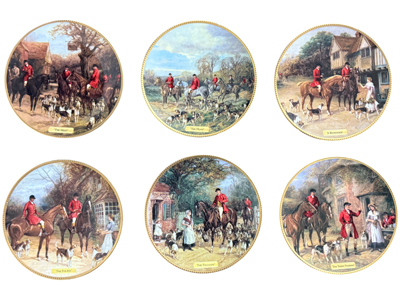 Hunting Scenes Royal Staffordshire Limited Edition Wall Hanging Plates Props, Prop Hire
