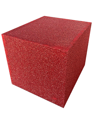 Red Glitter Plinth Props, Prop Hire