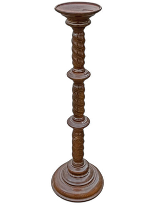 Antique Fine Quality Hardwood Twisted Wooden Pedestal Props, Prop Hire