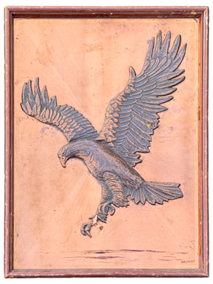 Copper Relief American Eagle Wall Art Props, Prop Hire