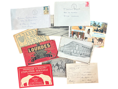 1930s Postcards Envelopes From Around the World Props, Prop Hire