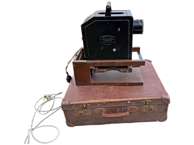 Epidiascope Victorian Projector in Original Case Props, Prop Hire