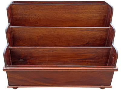 Antique Desk Letter and Paper Rack Wood Props, Prop Hire