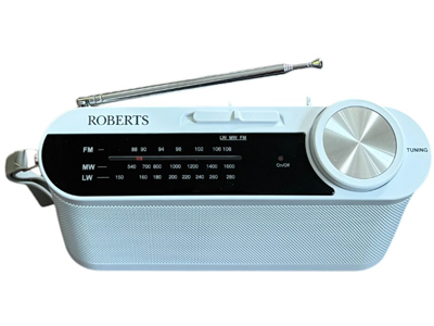 Rare White Roberts Portable Radio Props, Prop Hire