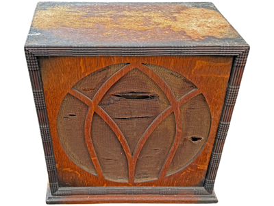 Vintage Art Deco Gothic Wood Radio Speaker Props, Prop Hire