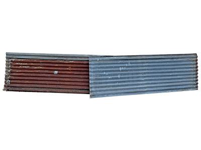 Deteriorated Metal Tin Roof Props, Prop Hire