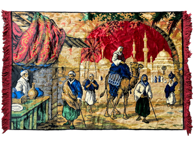 Eastern Marketplace Camel Mosque Rug Props, Prop Hire