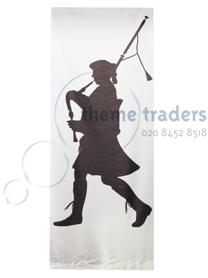 Banner Scottish Bagpiper Props, Prop Hire