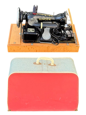 Vintage Sewing Machine in Original Case Props, Prop Hire