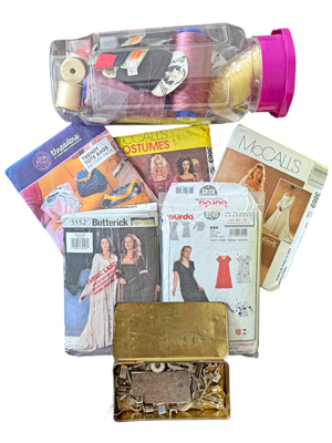 Retro Sewing Patterns and Accessories Props, Prop Hire