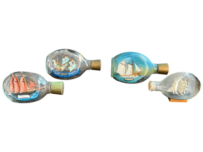 Ship in Bottle Dimple Bottles Props, Prop Hire