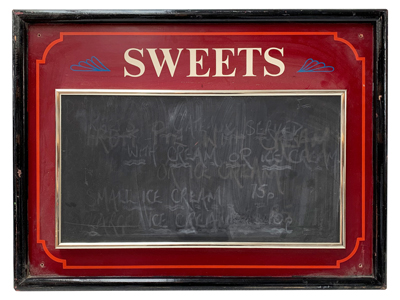 Sweets Retro Blackboard Pub Sign Props, Prop Hire
